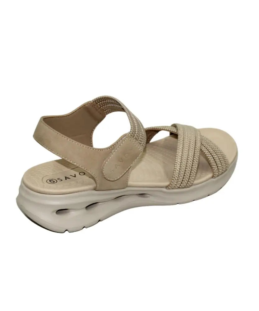 Ladies Savoy TMT Strappy Elasticated Mule | Eagle Clothing | Plus Size | Big & Tall