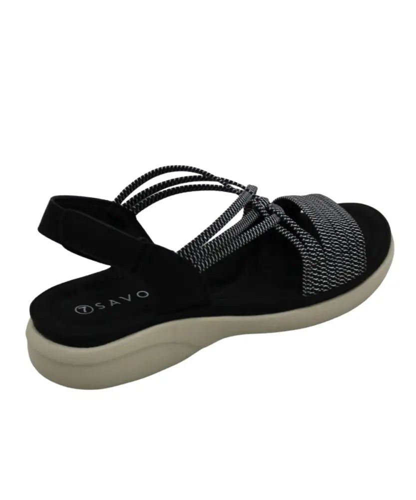 Ladies Savoy TMT Strappy Elasticated Mule | Eagle Clothing | Plus Size | Big & Tall