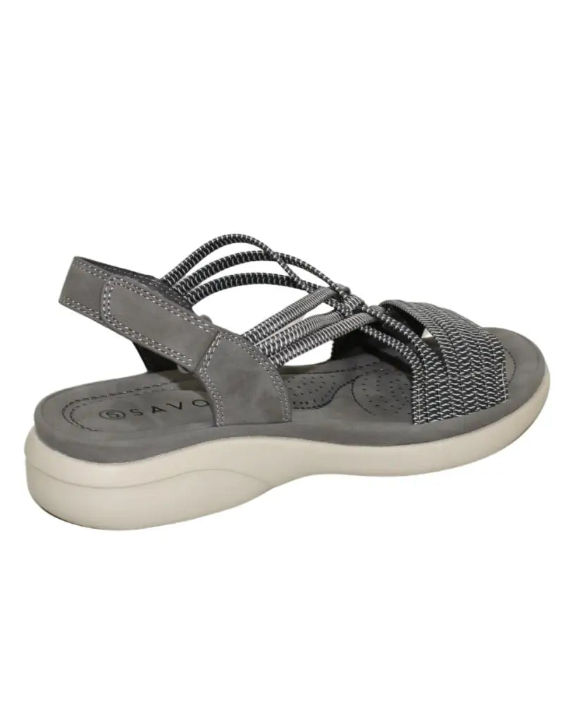 Ladies Savoy TMT Strappy Elasticated Mule | Eagle Clothing | Plus Size | Big & Tall