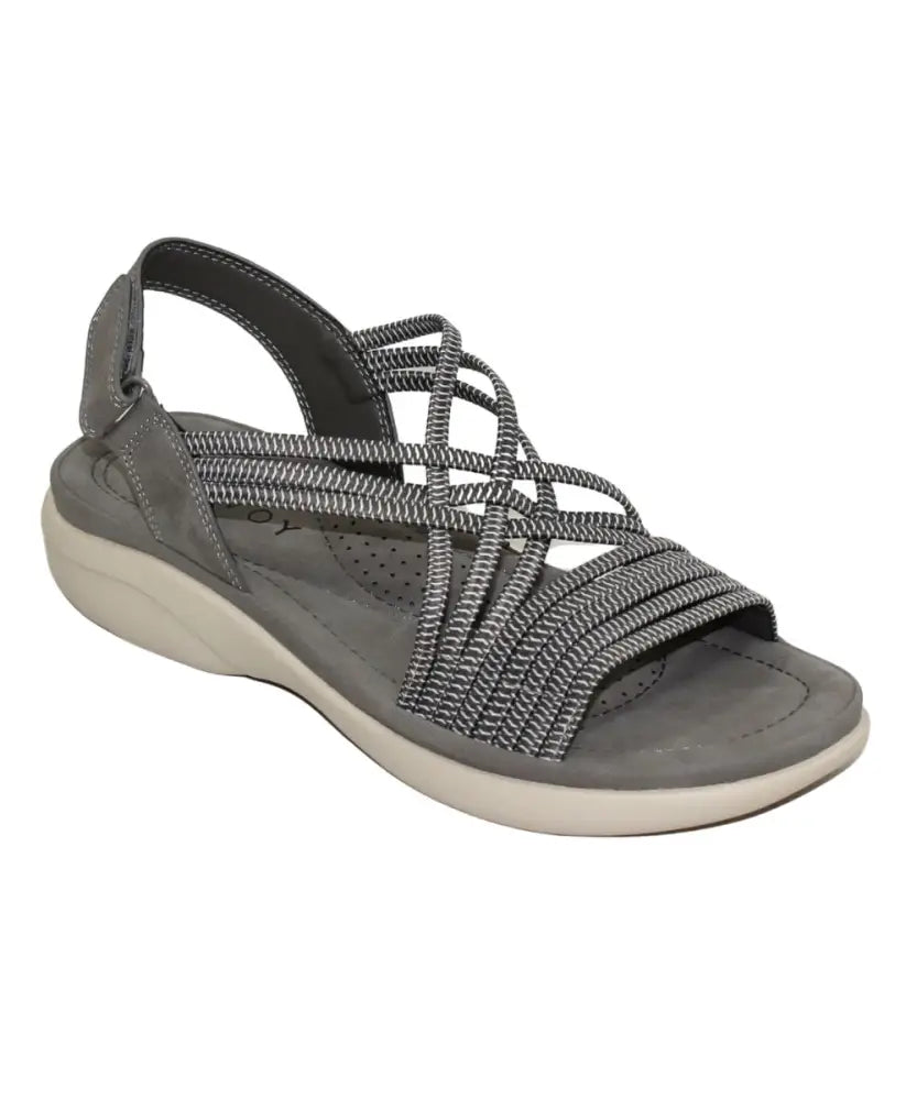 Ladies Savoy TMT Strappy Elasticated Mule | Eagle Clothing | Plus Size | Big & Tall