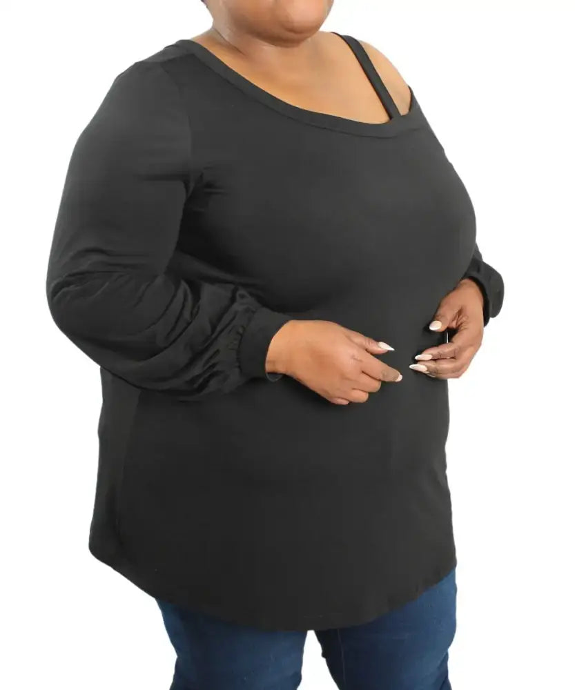 Ladies One Sided Off The Shoulder Top | Eagle Clothing | Plus Size | Big & Tall