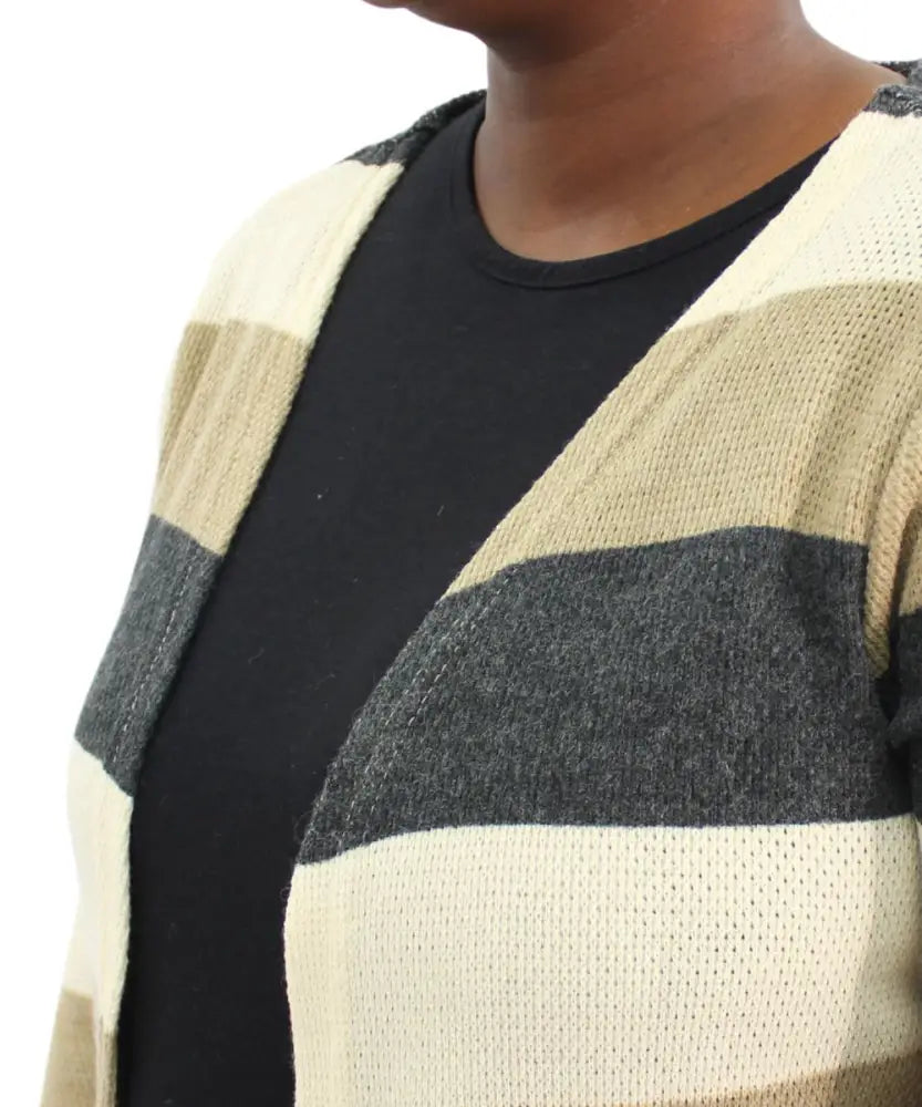 Ladies Stripe Cardigan | Eagle Clothing | Plus Size | Big & Tall