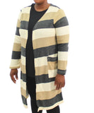 Ladies Stripe Cardigan | R270 | Eagle Clothing | Plus Size | Big & Tall