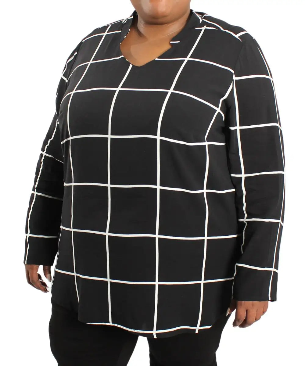 Ladies Stripe Detail VNeck Tunic | R399.90 Eagle Clothing Plus Size Big & Tall