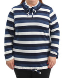 Ladies Stripe Funnel Neck Jersey | R349.90 | Eagle Clothing | Plus Size | Big & Tall