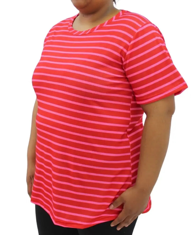 Ladies Stripe T-Shirt | R249.90 | Eagle Clothing | Plus Size | Big & Tall