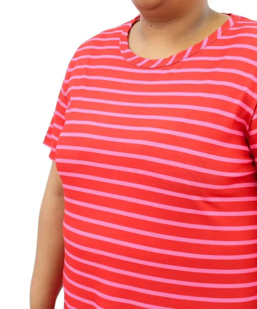 Ladies Stripe T-Shirt | Eagle Clothing | Plus Size | Big & Tall