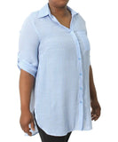 Ladies Stripe Tab Pocket Shirt | Eagle Clothing | Plus Size | Big & Tall