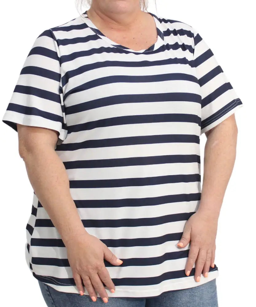Ladies Stripe Tee | R249.90 | Eagle Clothing | Plus Size | Big & Tall