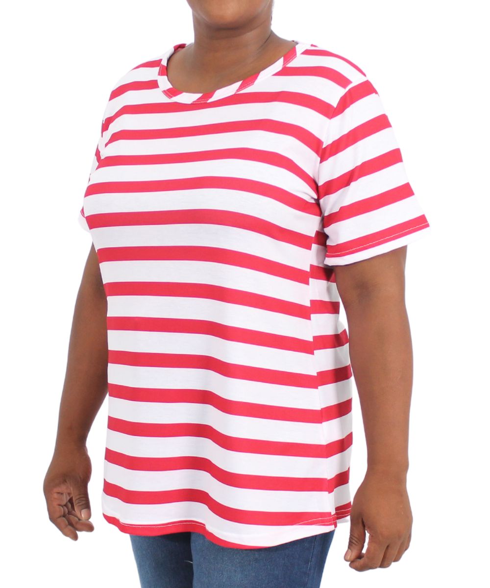 Ladies Stripe Tee | R249.90 Eagle Clothing Plus Size Big & Tall