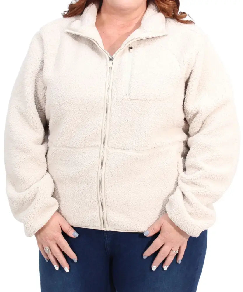 Ladies teddy fleece jacket on sale