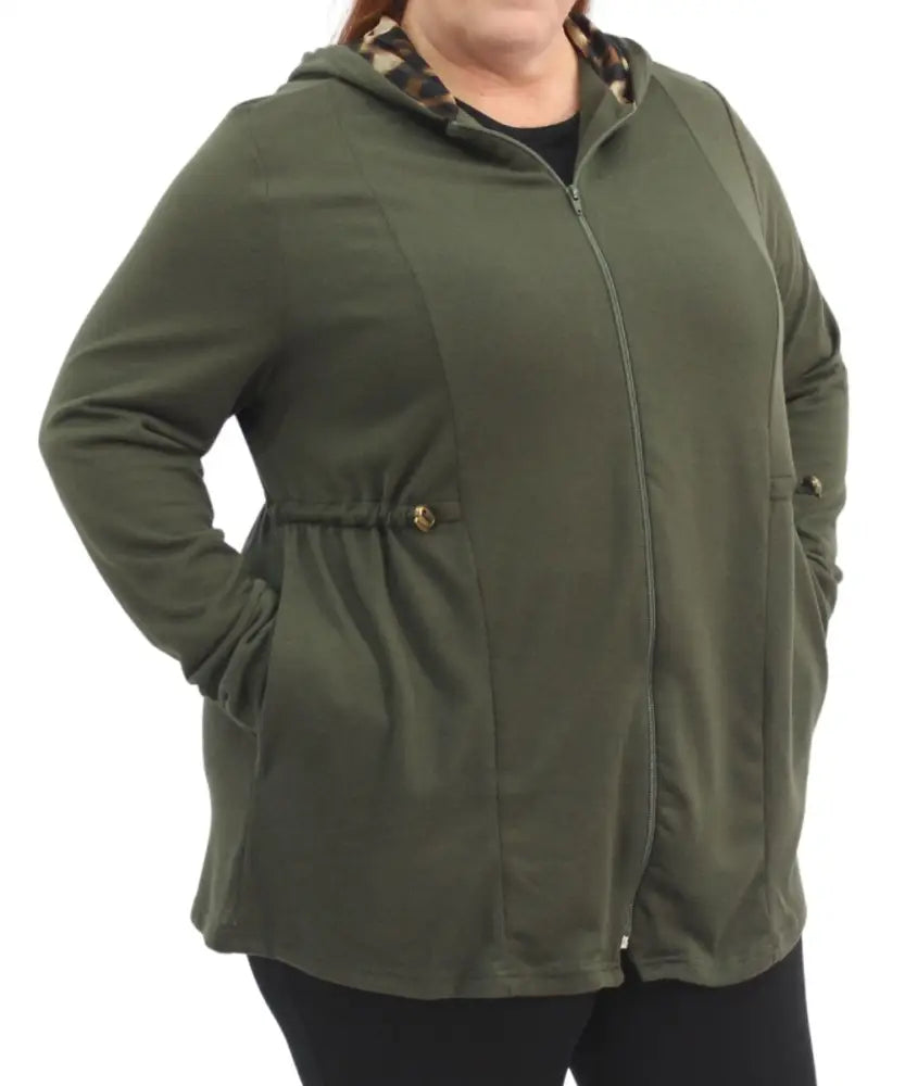 Ladies Zip Through Cardigan | R350 | Eagle Clothing | Plus Size | Big & Tall