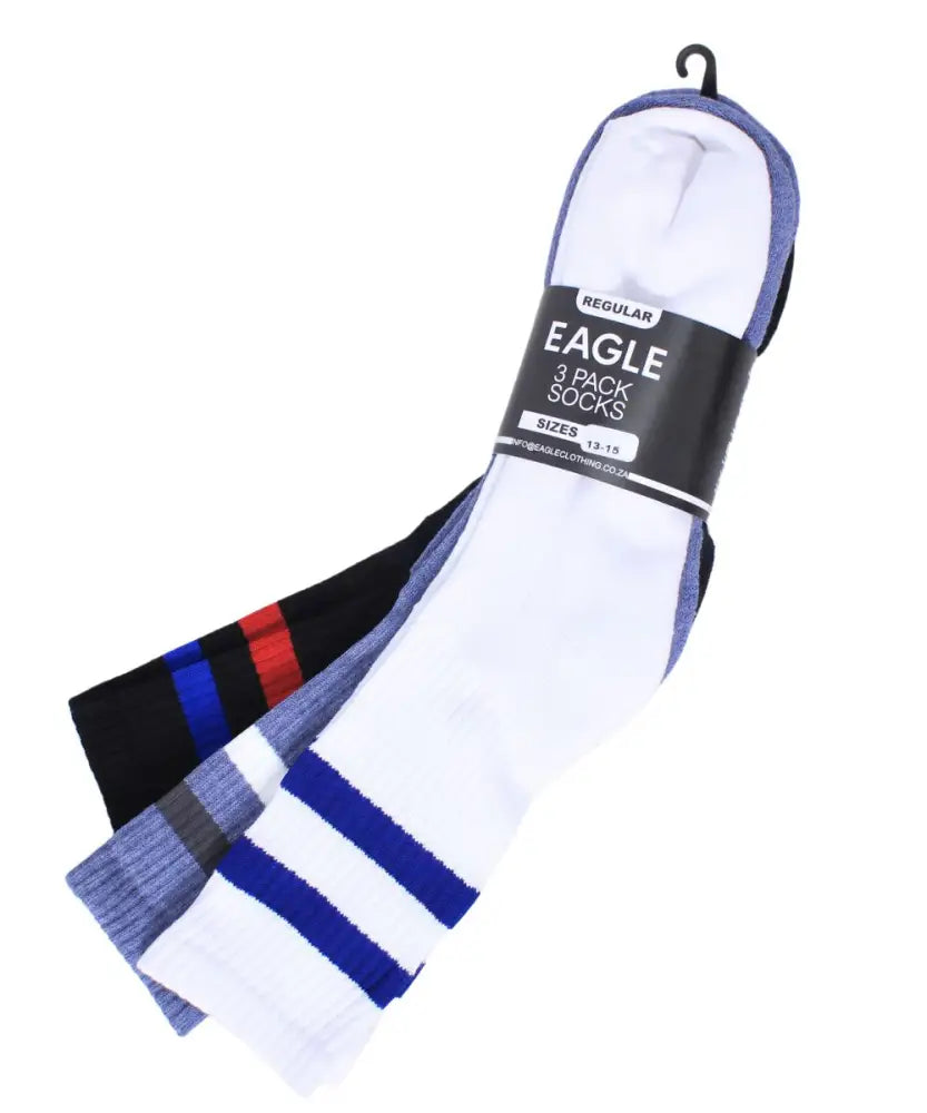 Mens 3 Pack Upsize 13 - 15 Tennis Socks | R169.90 Eagle Clothing Plus Size Big & Tall