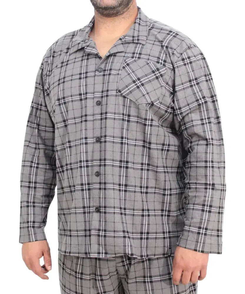 Mens Button Up PJ Top | Eagle Clothing | Plus Size | Big & Tall