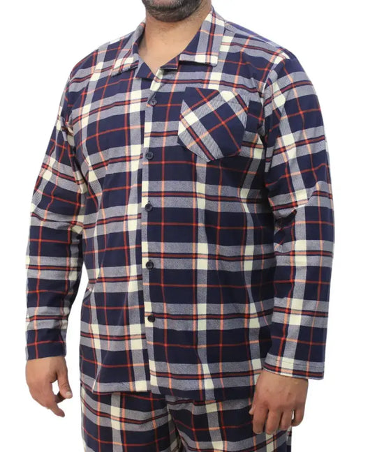 Mens Button Up PJ Top