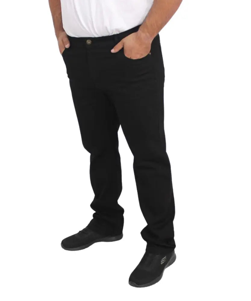 Black denim Colorado Eagle Jean for men featuring pockets and a sturdy waistband