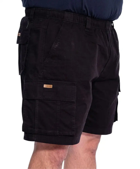 Black Eagle Baler Cargo Elast Shorts featuring multiple pockets for convenience