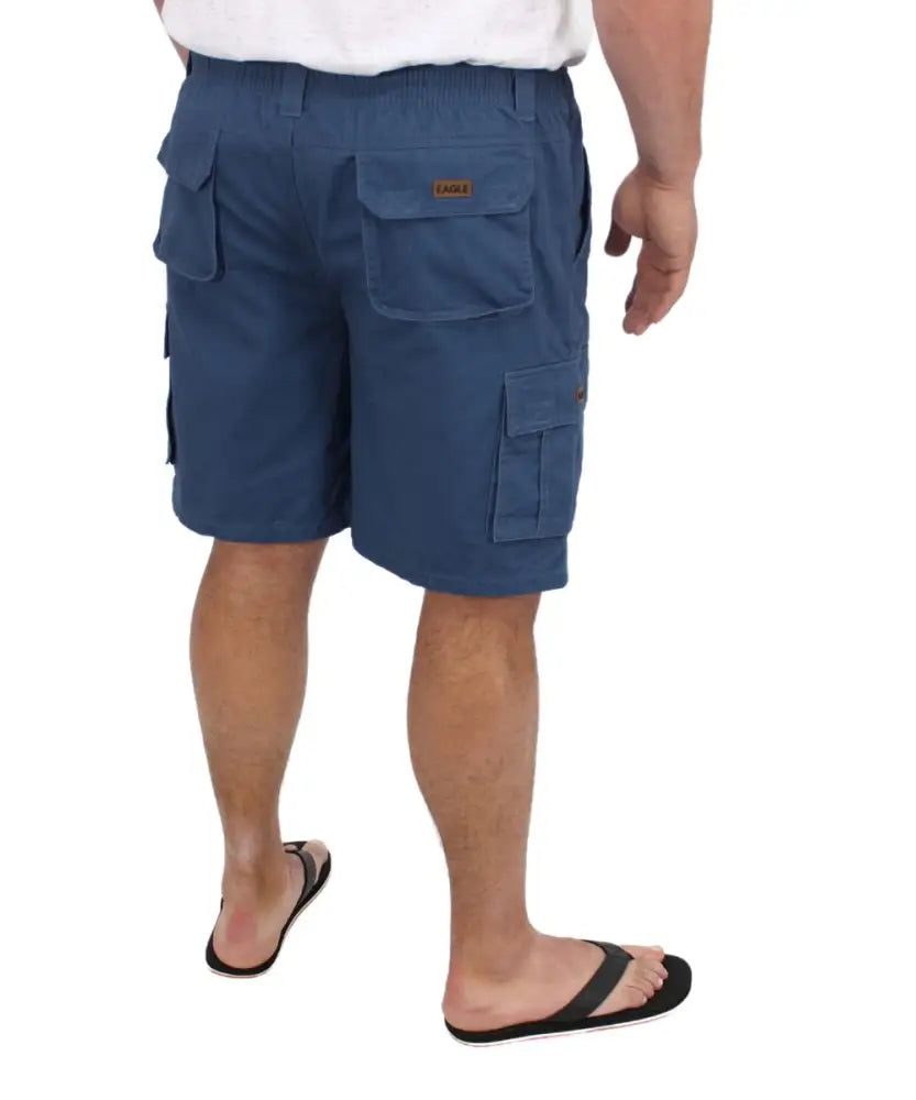 Navy blue Eagle Baler Cargo Shorts with multiple pockets for versatile summer wear