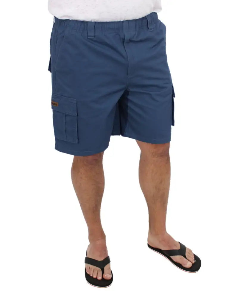 Navy blue Eagle Baler Cargo Shorts with multiple pockets for practical style