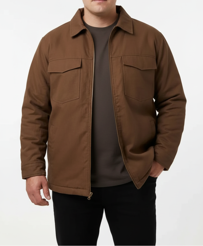Mens Eagle Canvas Jackets Brown