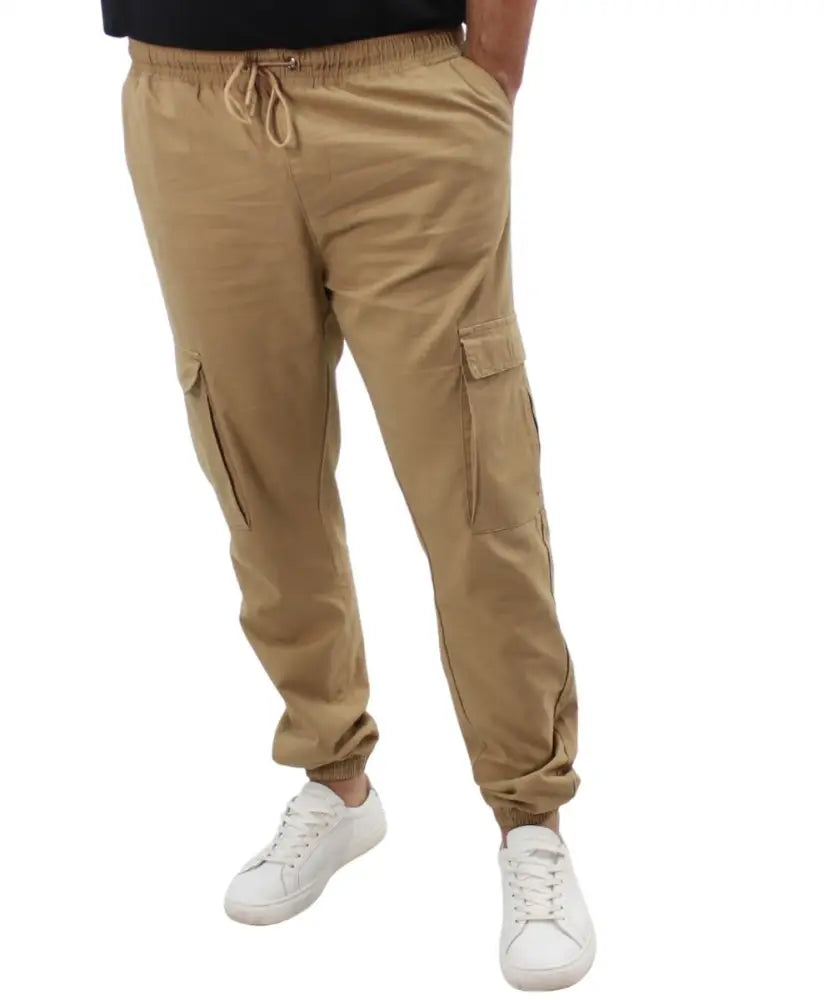 Mens Elasticated Cuff Cargo Pants | R599.90 | Eagle Clothing | Plus Size | Big & Tall