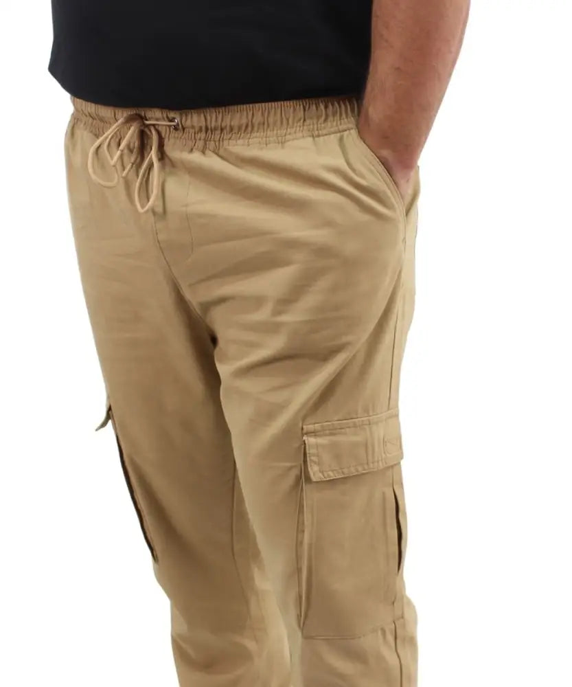 Mens Elasticated Cuff Cargo Pants | Eagle Clothing | Plus Size | Big & Tall