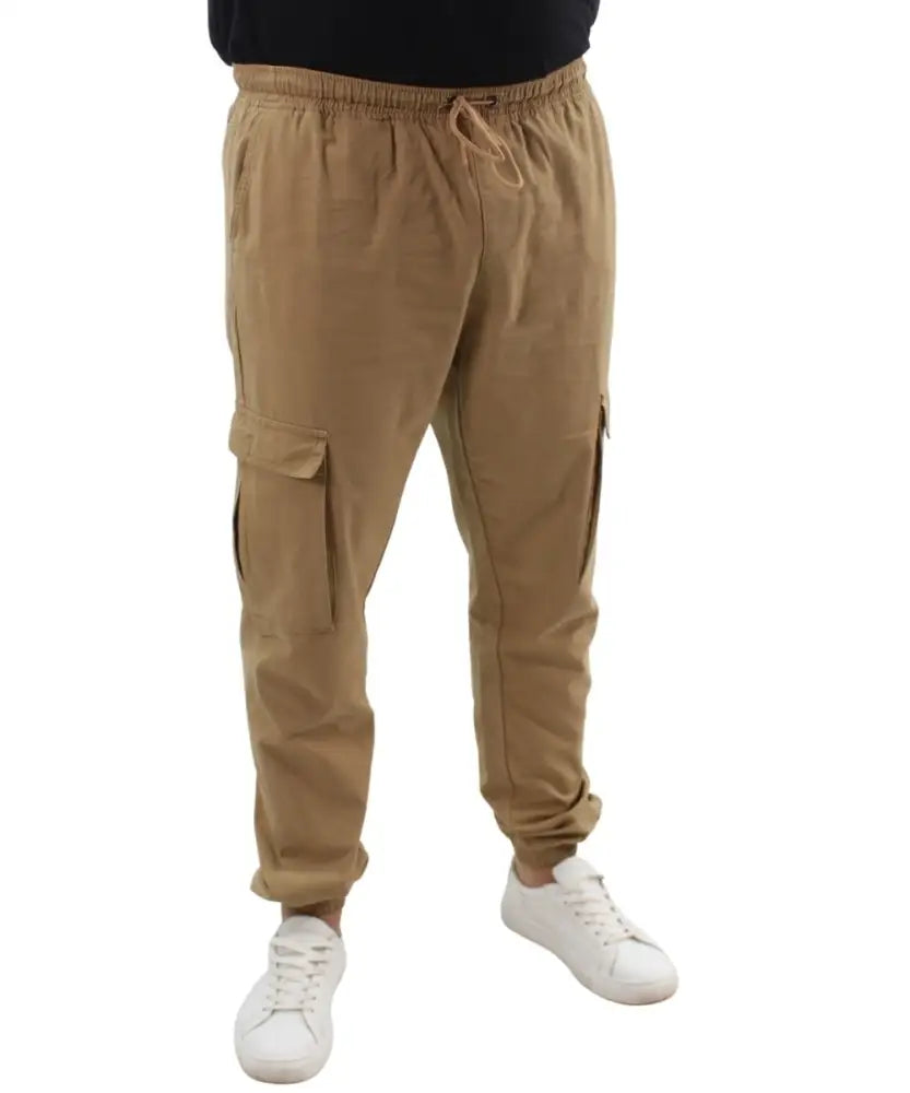 Mens Elasticated Cuff Cargo Pants | Eagle Clothing | Plus Size | Big & Tall