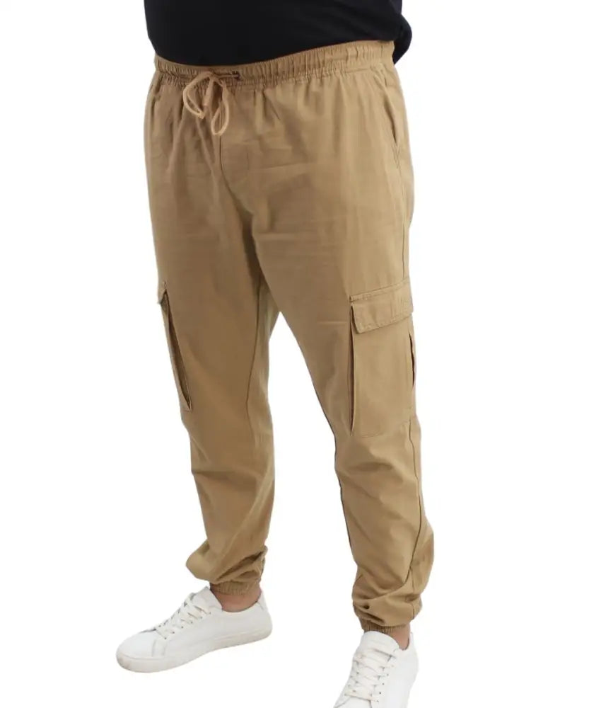 Mens Elasticated Cuff Cargo Pants | Eagle Clothing | Plus Size | Big & Tall
