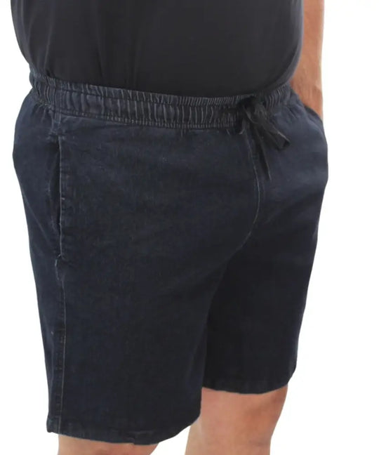 Mens Elasticated Denim Shorts
