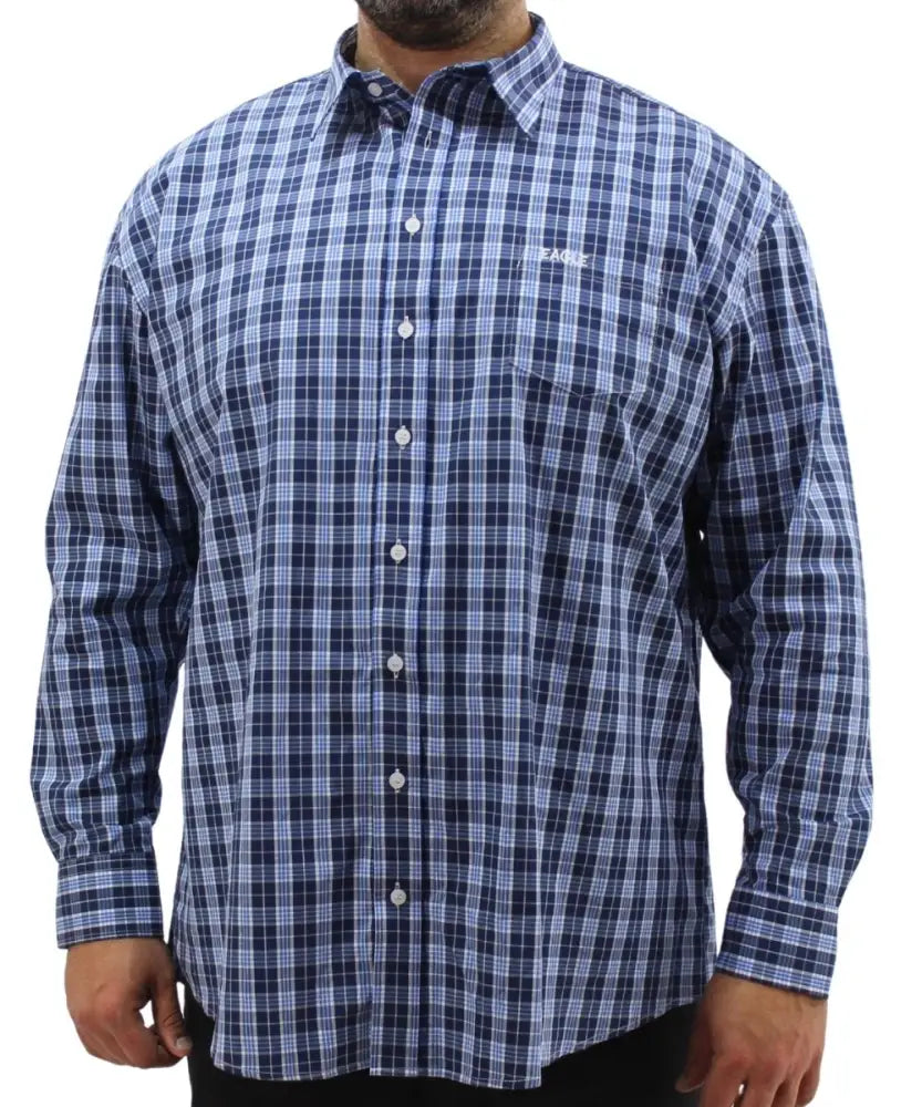 Mens Long Sleeve Check Shirt | R499.90 | Eagle Clothing | Plus Size | Big & Tall