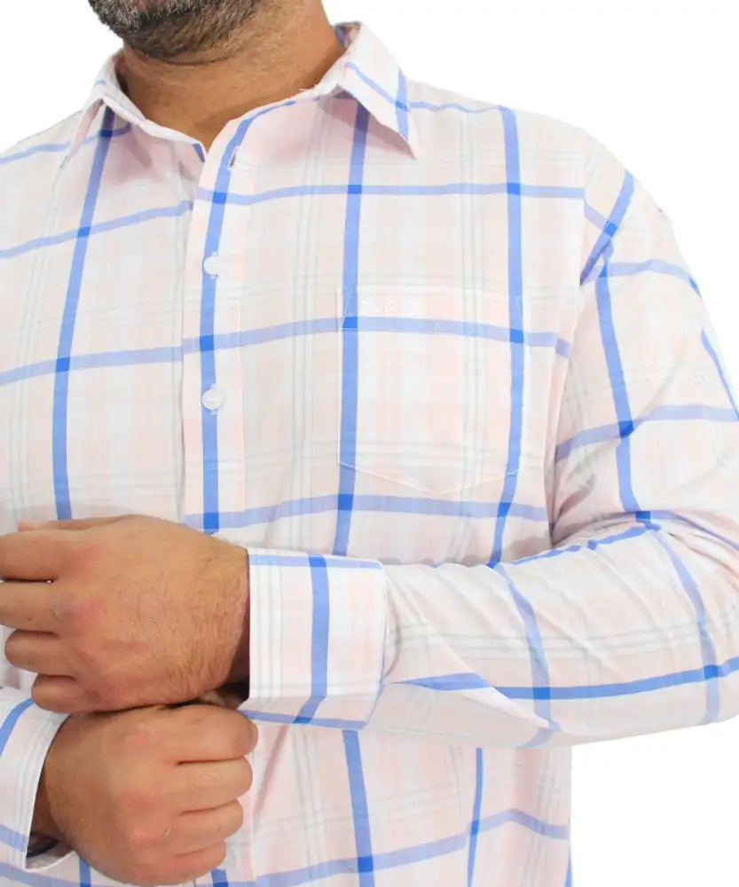 Mens Long Sleeve Check Shirt | Eagle Clothing | Plus Size | Big & Tall