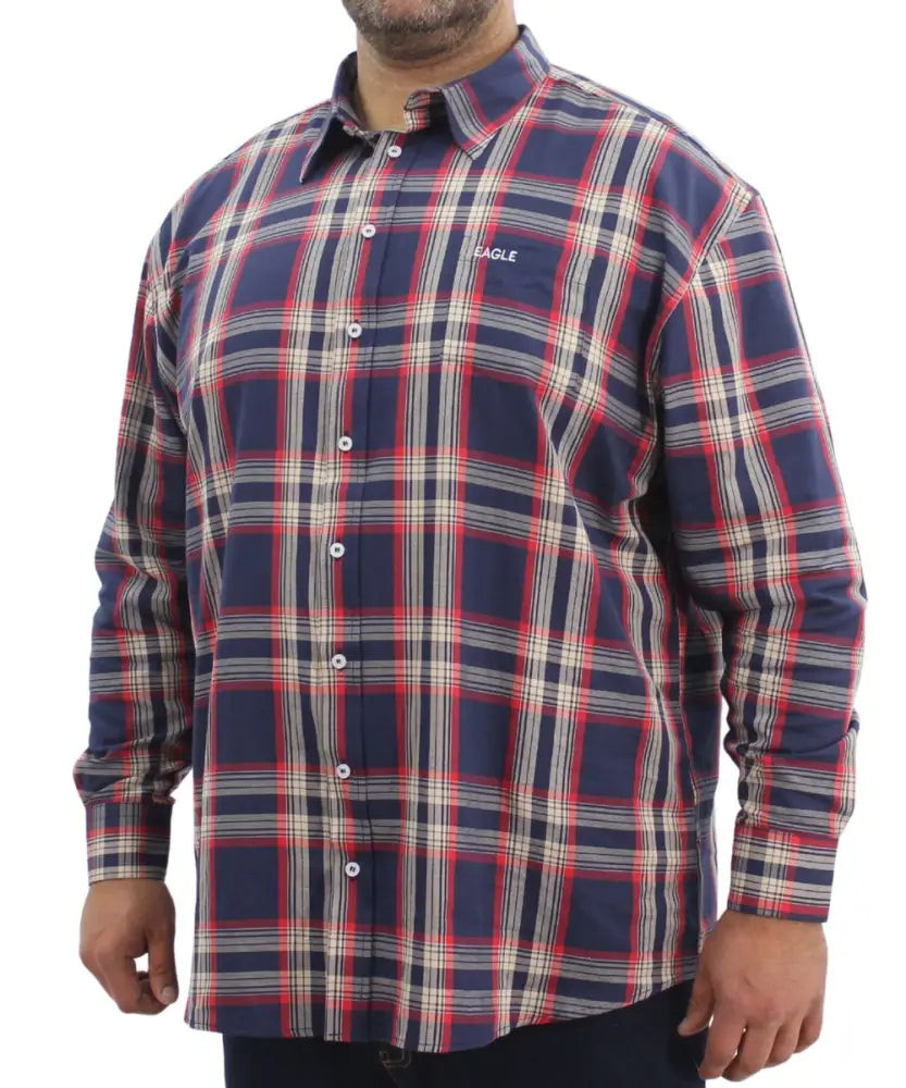 Mens Long Sleeve Check Shirt | R499.90 | Eagle Clothing | Plus Size | Big & Tall
