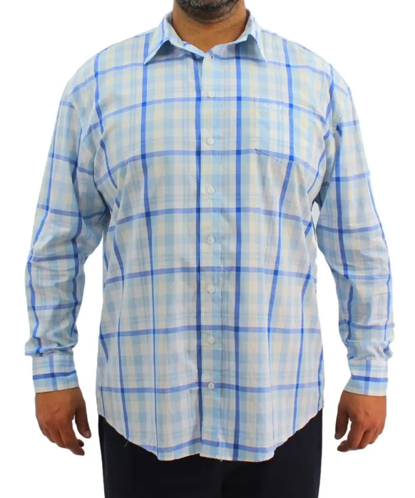Mens Long Sleeve Check Shirt | R499.90 | Eagle Clothing | Plus Size | Big & Tall