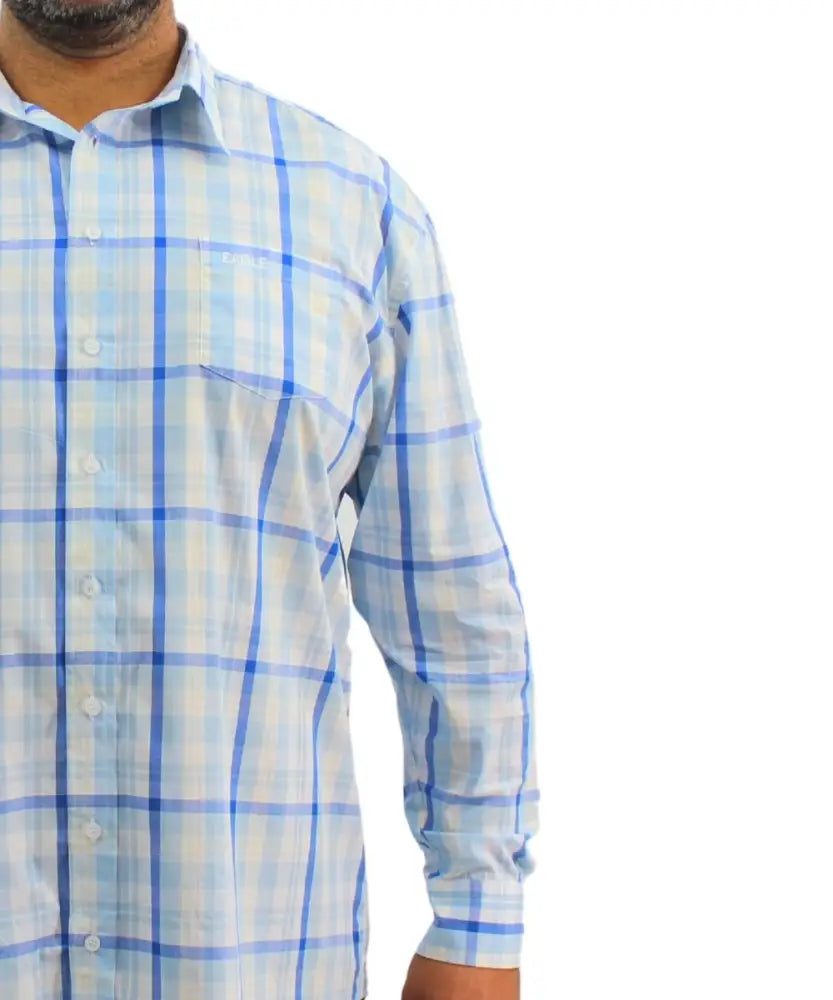 Mens Long Sleeve Check Shirt | Eagle Clothing | Plus Size | Big & Tall