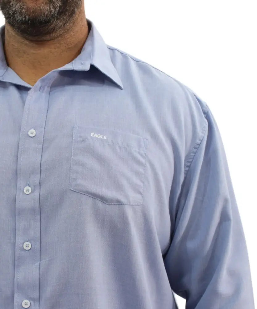 Mens Long Sleeve Oxford Shirt | Eagle Clothing | Plus Size | Big & Tall