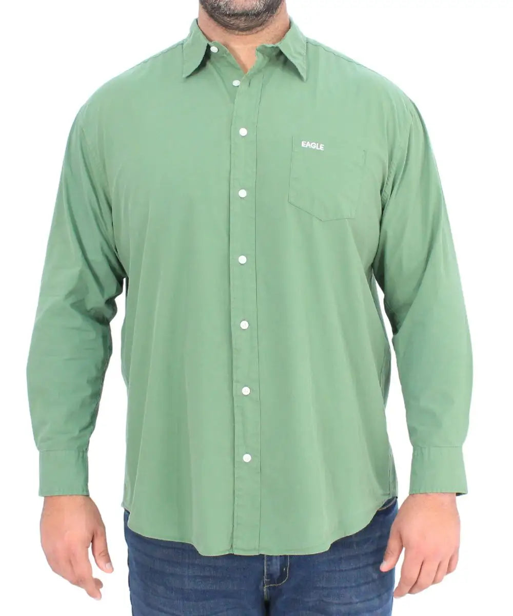 Mens Long Sleeve Poplin Pin Shirt | R479.90 Eagle Clothing Plus Size Big & Tall