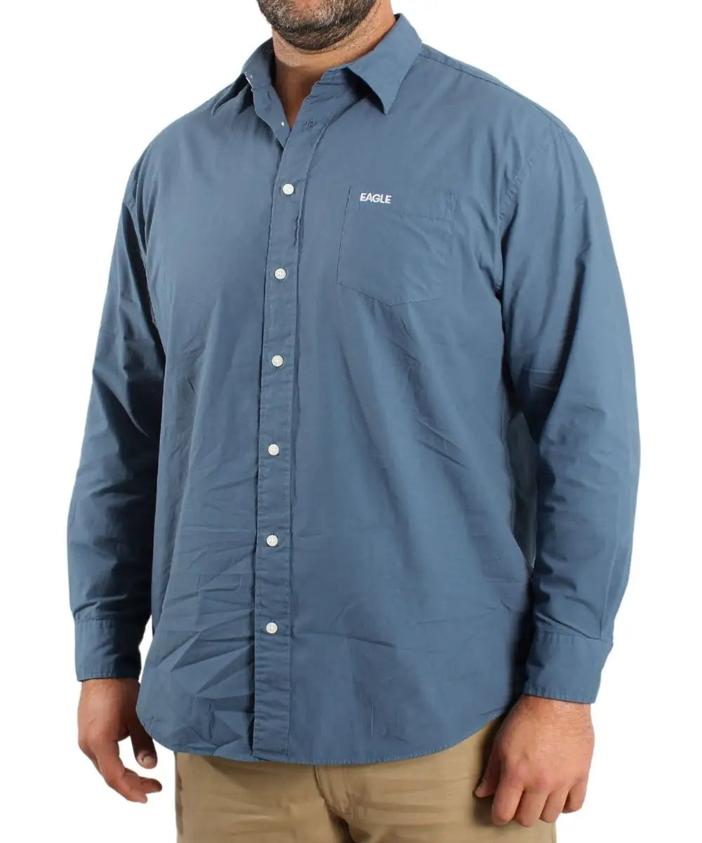 Mens Long Sleeve Poplin Shirt | R479.90 Eagle Clothing Plus Size Big & Tall