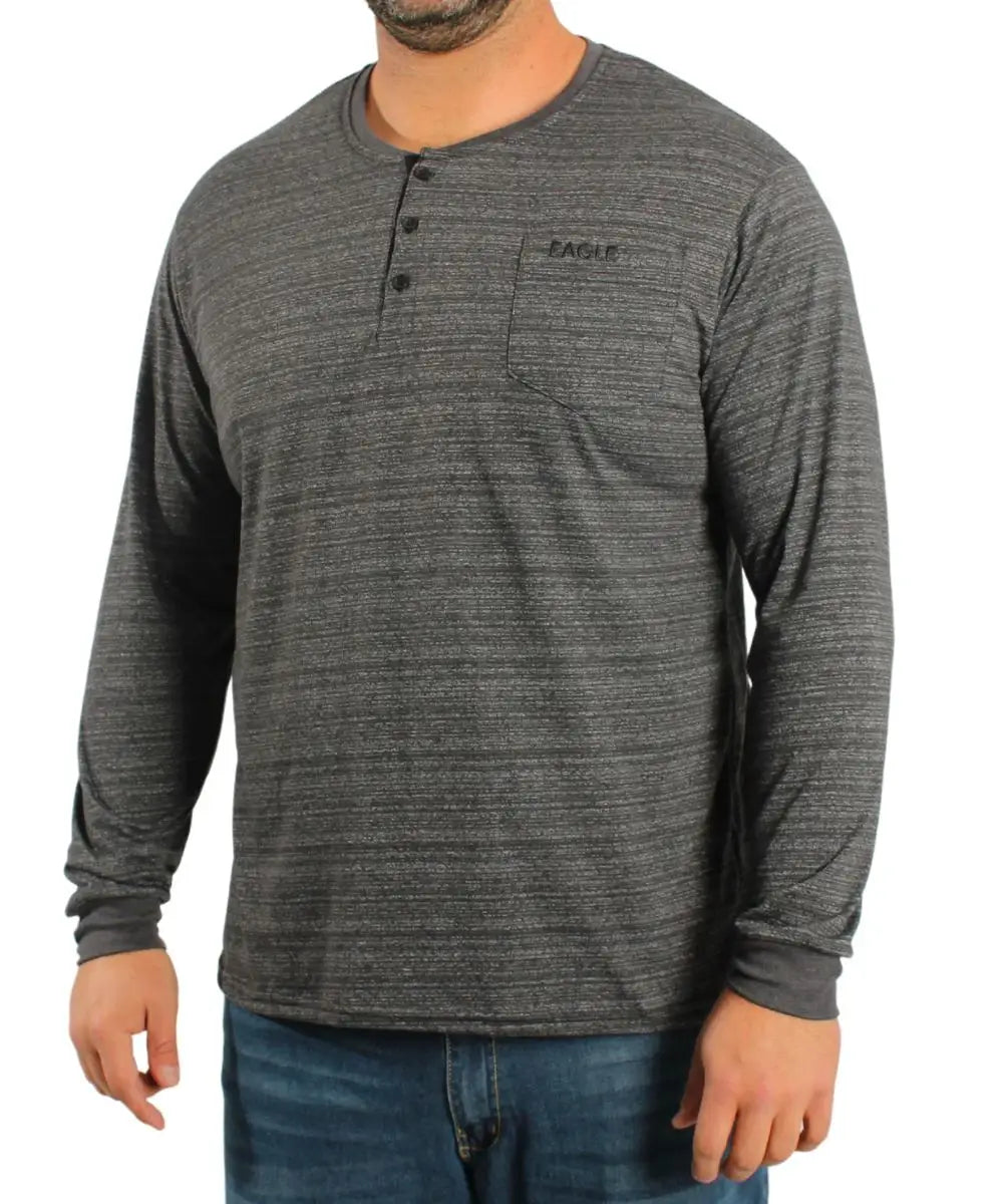 Mens Long Sleeve Space Stripe Tee | R369.90 Eagle Clothing Plus Size Big & Tall