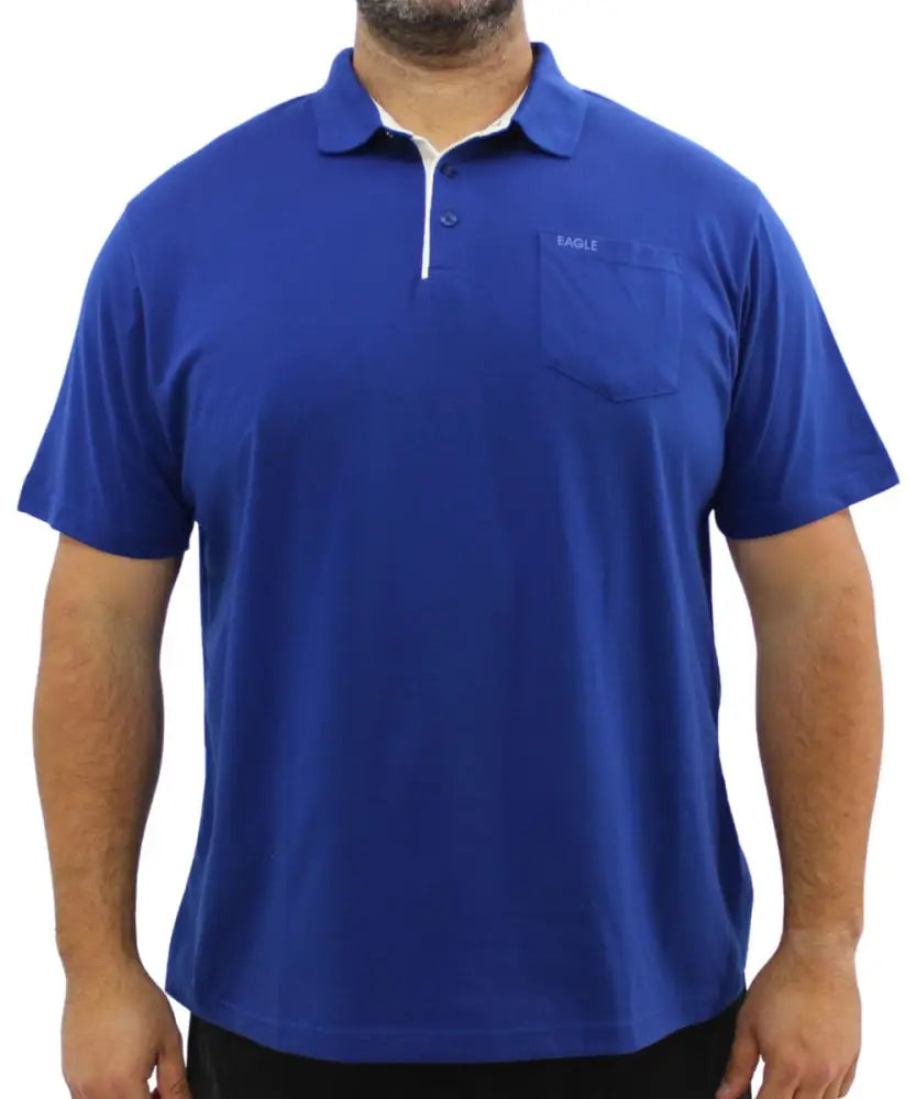 Mens Plain Contrast Golfer | R329.90 | Eagle Clothing | Plus Size | Big & Tall