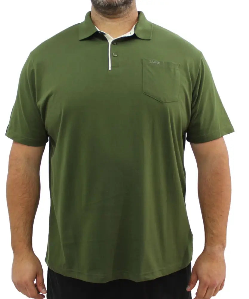 Mens Plain Contrast Golfer | R329.90 | Eagle Clothing | Plus Size | Big & Tall