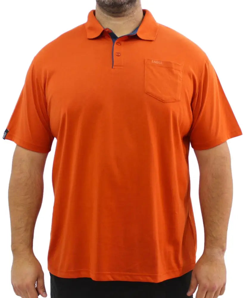 Mens Plain Contrast Golfer | R329.90 | Eagle Clothing | Plus Size | Big & Tall
