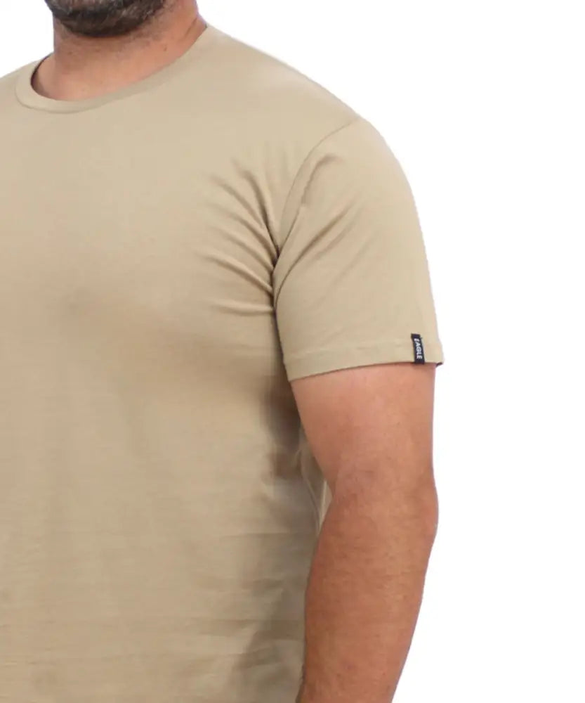 Mens Plain Crew Neck Tee | Eagle Clothing | Plus Size | Big & Tall