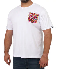 Mens Plain Tee with Printed Pocket