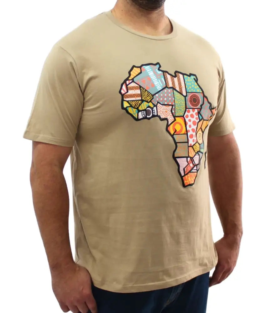 Mens Printed Africa Tee | Eagle Clothing | Plus Size | Big & Tall