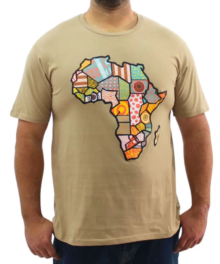 Mens Printed Africa Tee | Eagle Clothing | Plus Size | Big & Tall