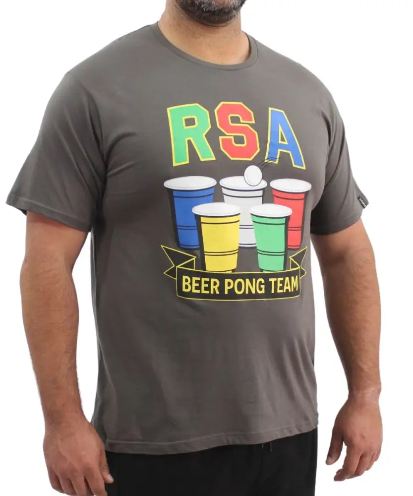 Mens Printed Beer Pong Tee | Eagle Clothing | Plus Size | Big & Tall