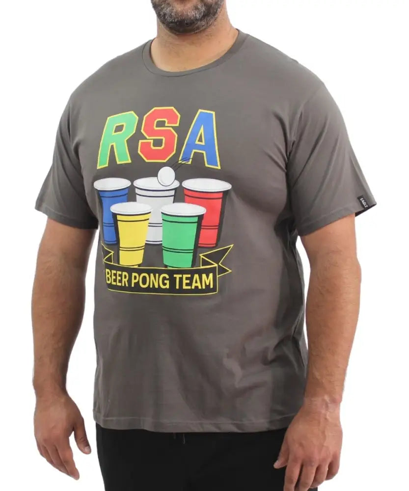 Mens Printed Beer Pong Tee | Eagle Clothing | Plus Size | Big & Tall