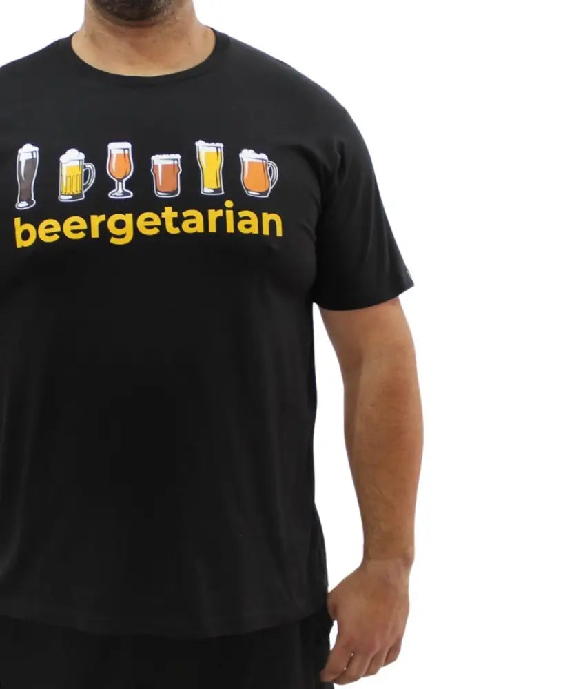 Mens Printed Beergetarian Tee | Eagle Clothing | Plus Size | Big & Tall