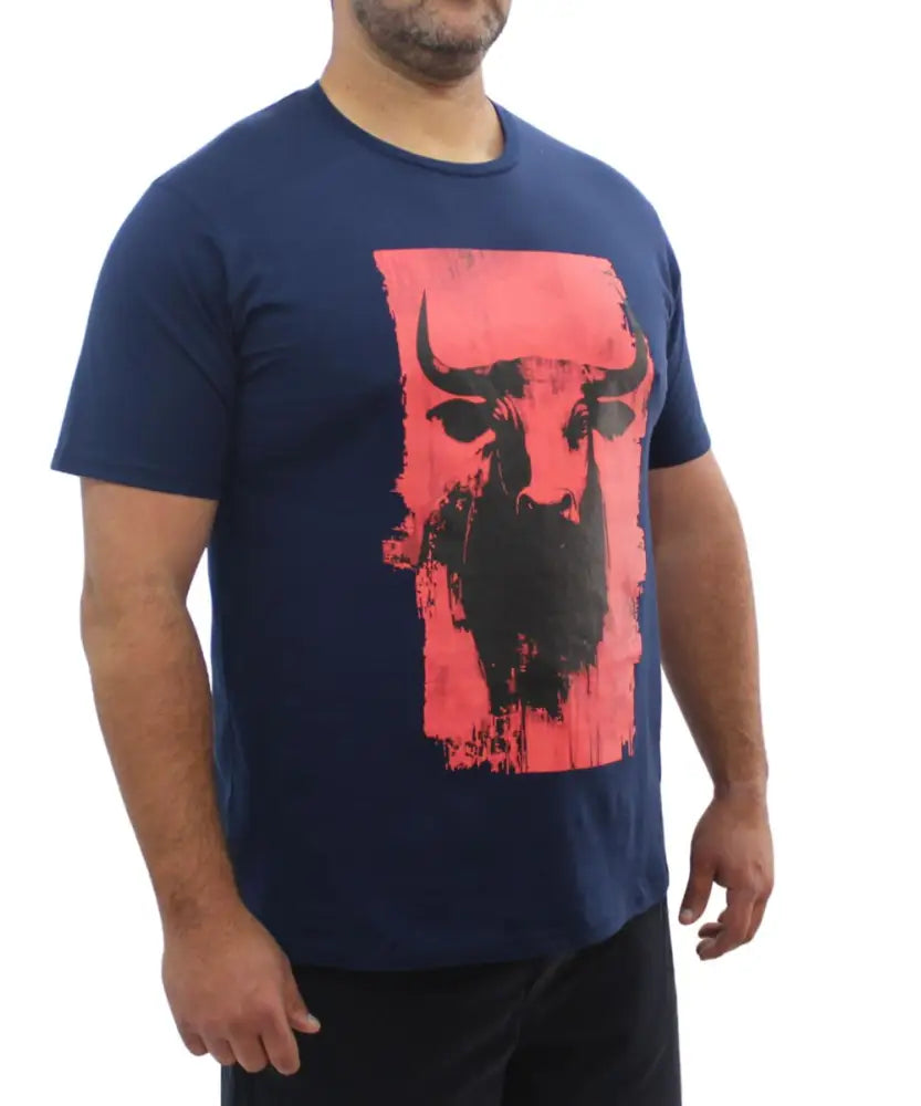 Mens Printed Bull Tee | Eagle Clothing | Plus Size | Big & Tall
