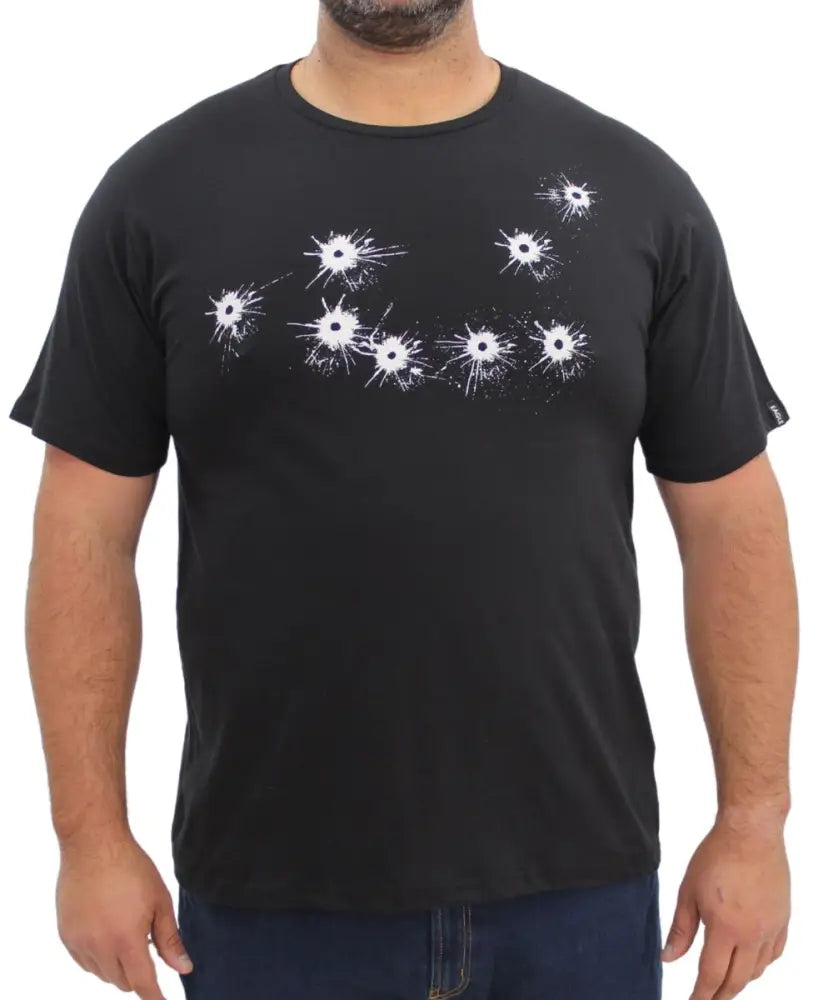 Mens Printed Bullet Holes Tee | R279.90 | Eagle Clothing | Plus Size | Big & Tall